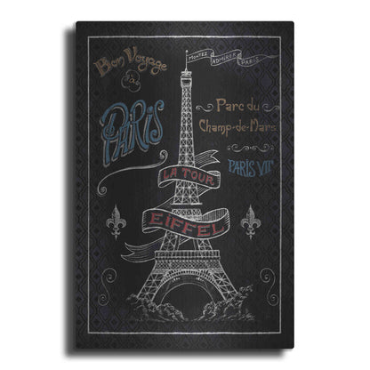 Luxe Metal Art 'Travel to Paris I' by Daphne Brissonet, Metal Wall Art