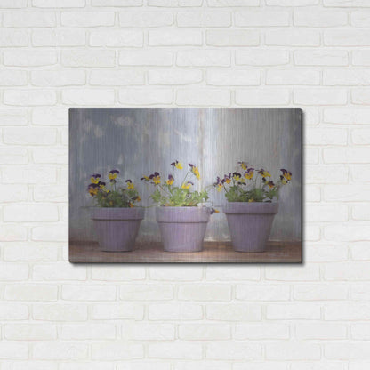 Luxe Metal Art 'Pansy Still Life I' by Lori Deiter, Metal Wall Art,36x24