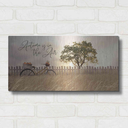 Luxe Metal Art 'Autumn is in the Air' by Lori Deiter, Metal Wall Art,24x12