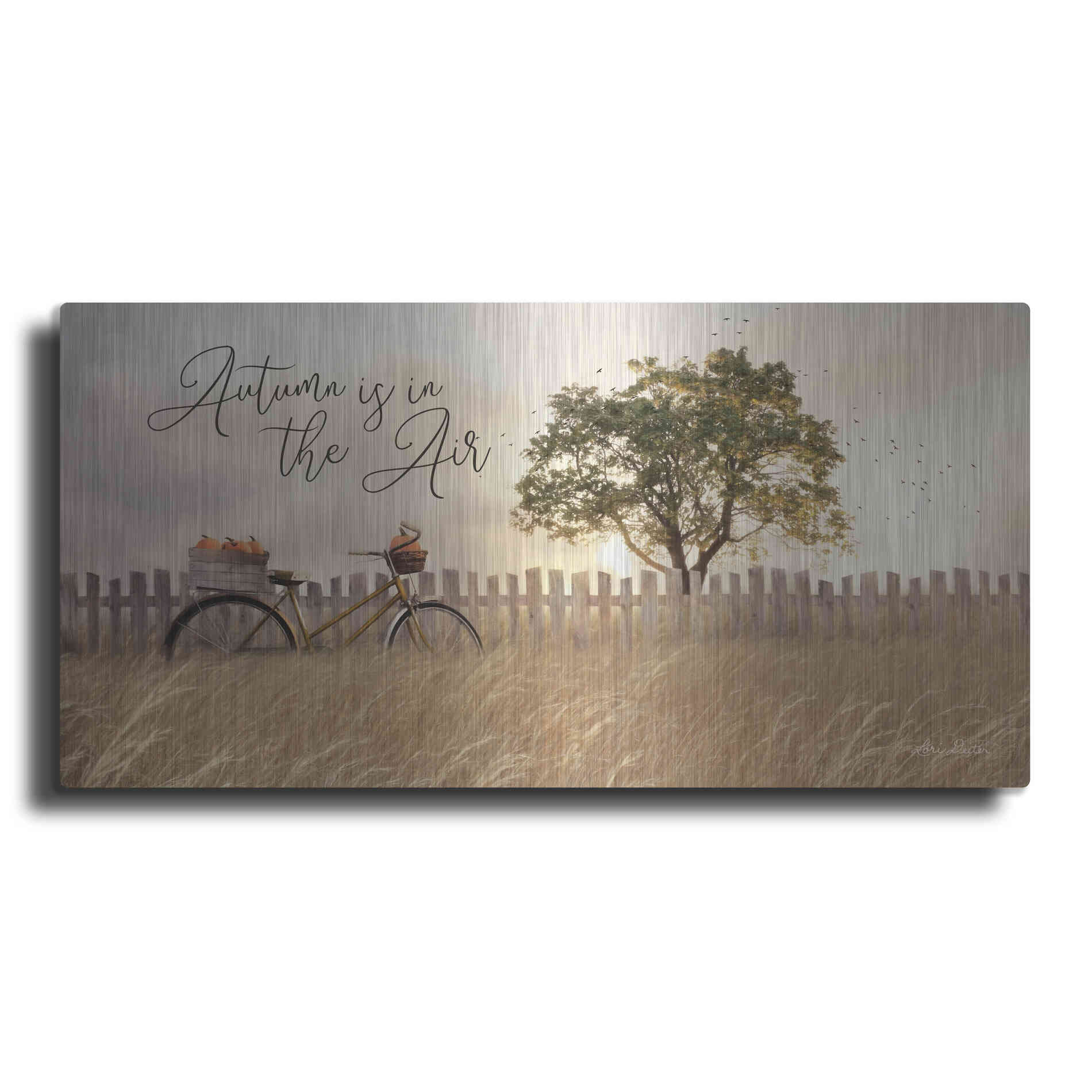 Luxe Metal Art 'Autumn is in the Air' by Lori Deiter, Metal Wall Art