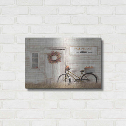 Luxe Metal Art 'Pumpkin Bicycle' by Lori Deiter, Metal Wall Art,24x16