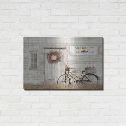 Luxe Metal Art 'Pumpkin Bicycle' by Lori Deiter, Metal Wall Art,36x24