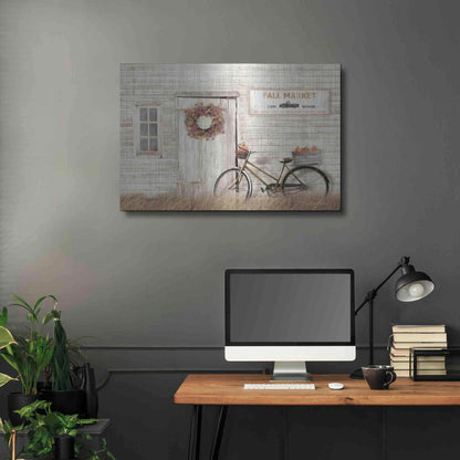 Luxe Metal Art 'Pumpkin Bicycle' by Lori Deiter, Metal Wall Art,36x24