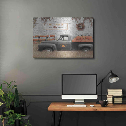 Luxe Metal Art 'Fall Pumpkin Market' by Lori Deiter, Metal Wall Art,36x24