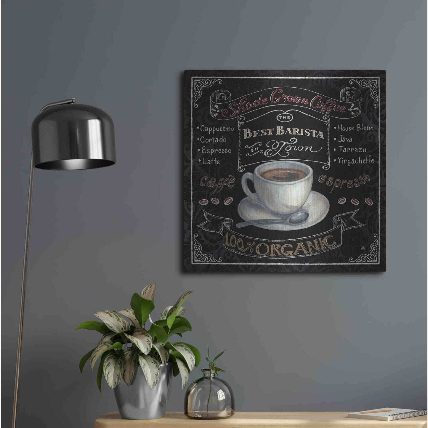 Luxe Metal Art 'Morning Treat Square II' by Daphne Brissonet, Metal Wall Art,24x24