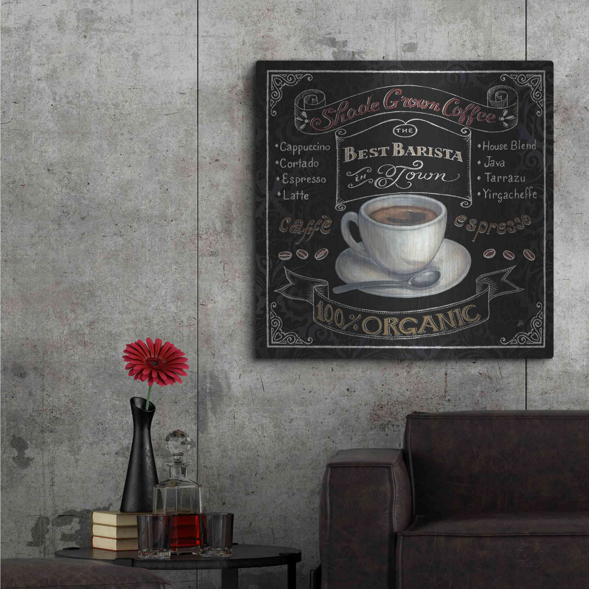 Luxe Metal Art 'Morning Treat Square II' by Daphne Brissonet, Metal Wall Art,36x36