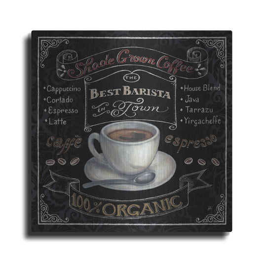 Luxe Metal Art 'Morning Treat Square II' by Daphne Brissonet, Metal Wall Art