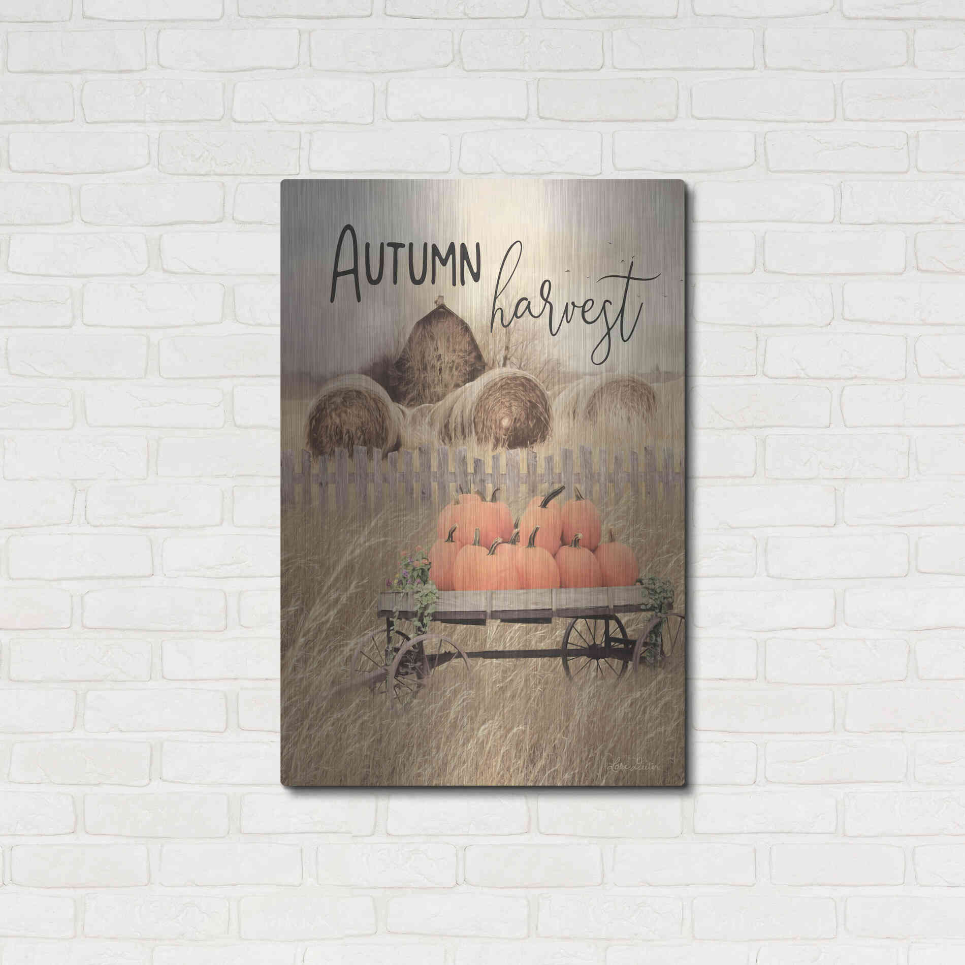 Luxe Metal Art 'Autumn Harvest' by Lori Deiter, Metal Wall Art,24x36