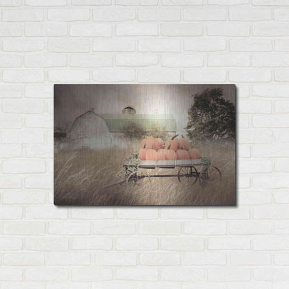 Luxe Metal Art 'Pumpkin Harvest Barn' by Lori Deiter, Metal Wall Art,36x24