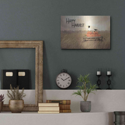 Luxe Metal Art 'Happy Harvest' by Lori Deiter, Metal Wall Art,16x12