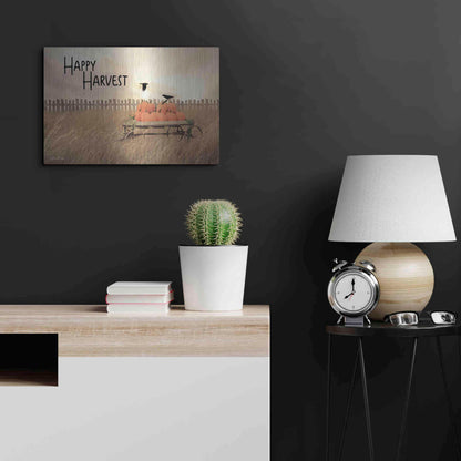 Luxe Metal Art 'Happy Harvest' by Lori Deiter, Metal Wall Art,24x16