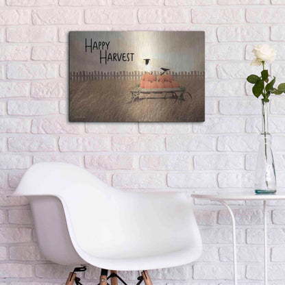 Luxe Metal Art 'Happy Harvest' by Lori Deiter, Metal Wall Art,24x16