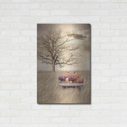 Luxe Metal Art 'Fall Wagon' by Lori Deiter, Metal Wall Art,24x36