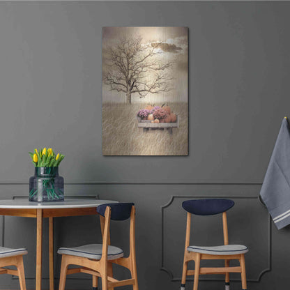 Luxe Metal Art 'Fall Wagon' by Lori Deiter, Metal Wall Art,24x36