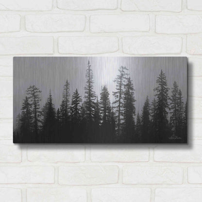 Luxe Metal Art 'Rocky's Trees' by Lori Deiter, Metal Wall Art,24x12