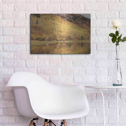Luxe Metal Art 'San Juan Cabin' by Lori Deiter, Metal Wall Art,24x16