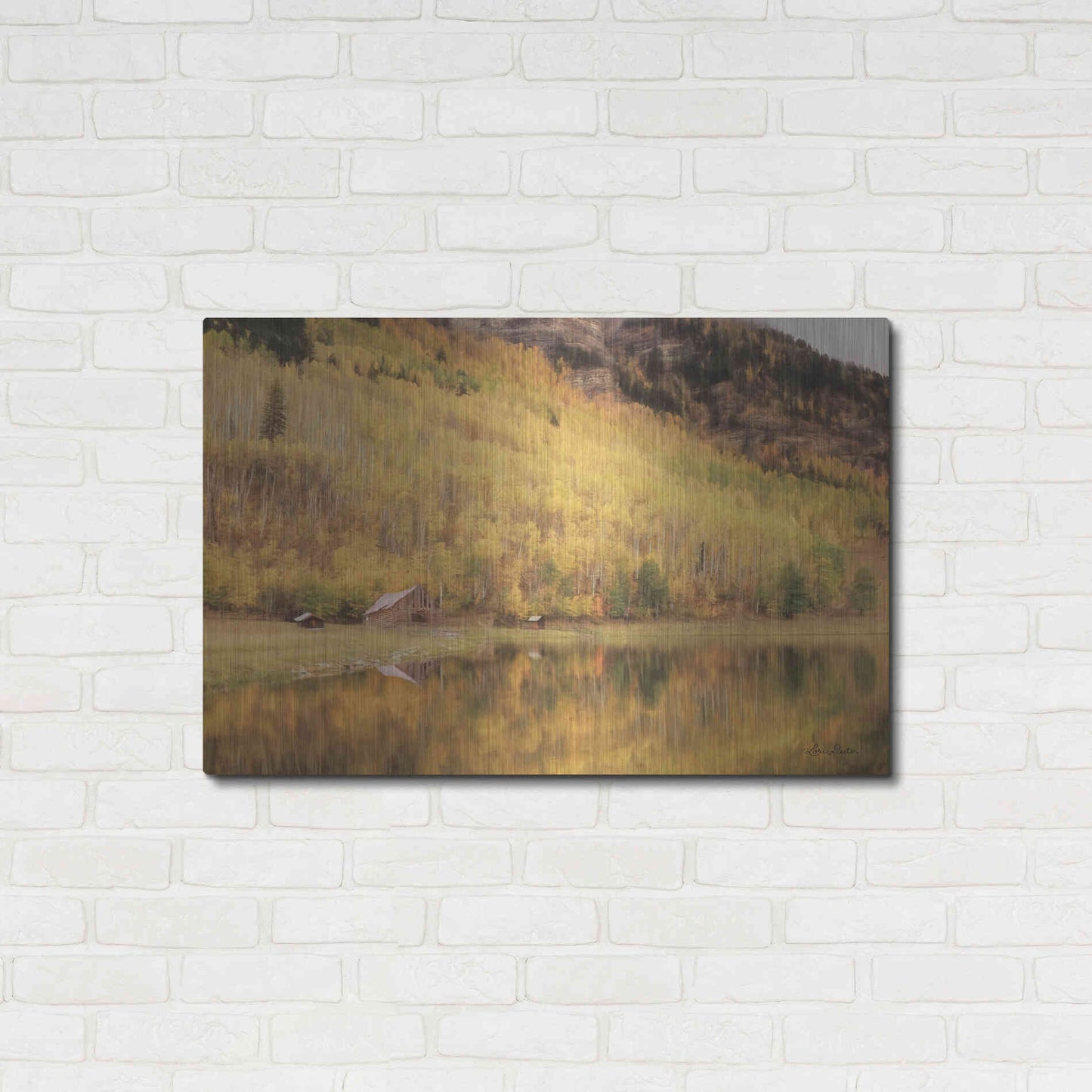 Luxe Metal Art 'San Juan Cabin' by Lori Deiter, Metal Wall Art,36x24