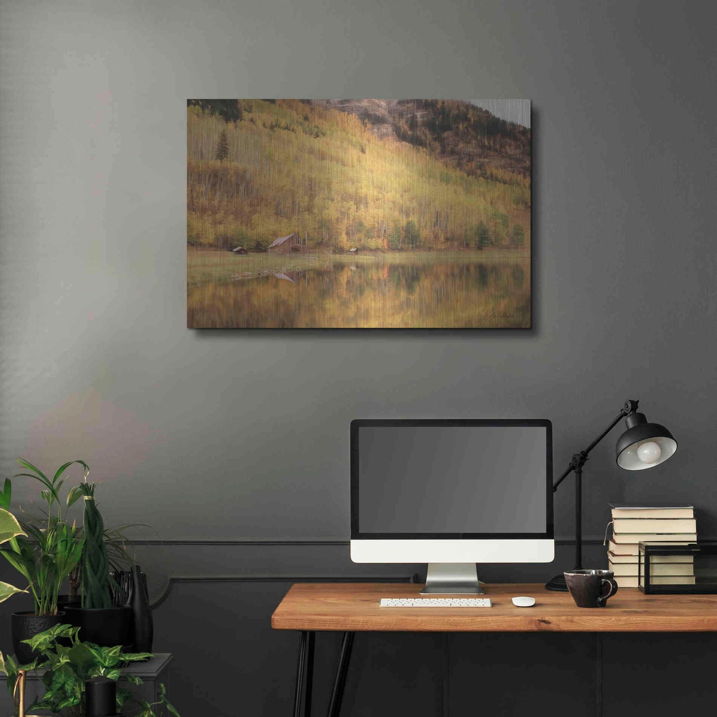 Luxe Metal Art 'San Juan Cabin' by Lori Deiter, Metal Wall Art,36x24