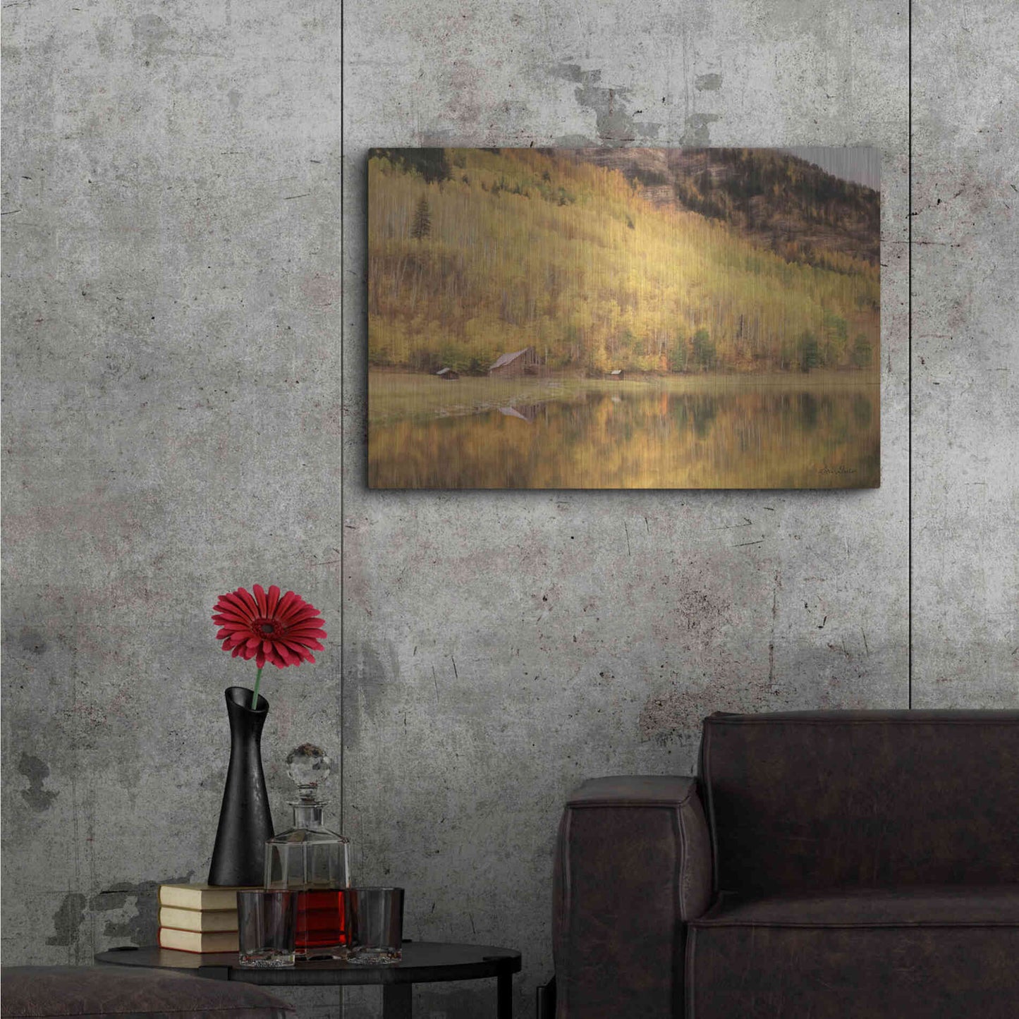 Luxe Metal Art 'San Juan Cabin' by Lori Deiter, Metal Wall Art,36x24