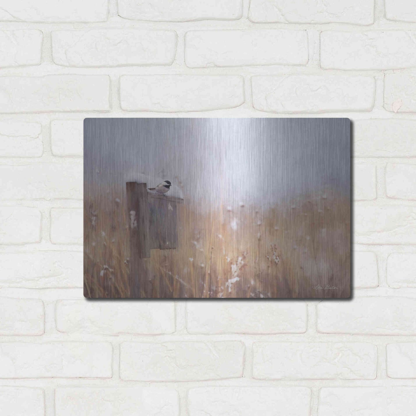 Luxe Metal Art 'Countdown Til Spring' by Lori Deiter, Metal Wall Art,16x12