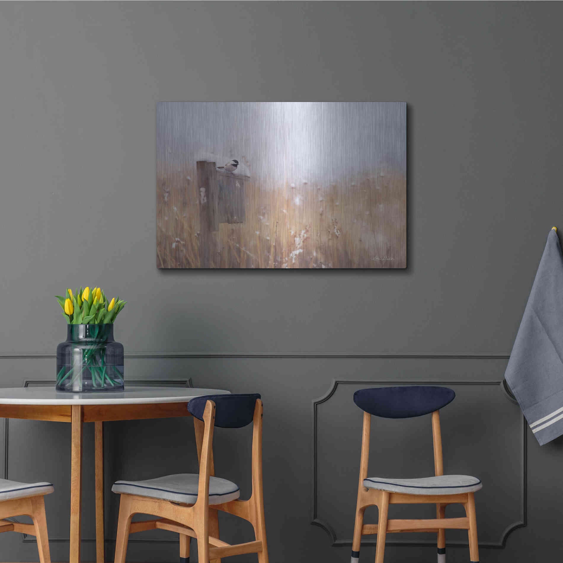 Luxe Metal Art 'Countdown Til Spring' by Lori Deiter, Metal Wall Art,36x24