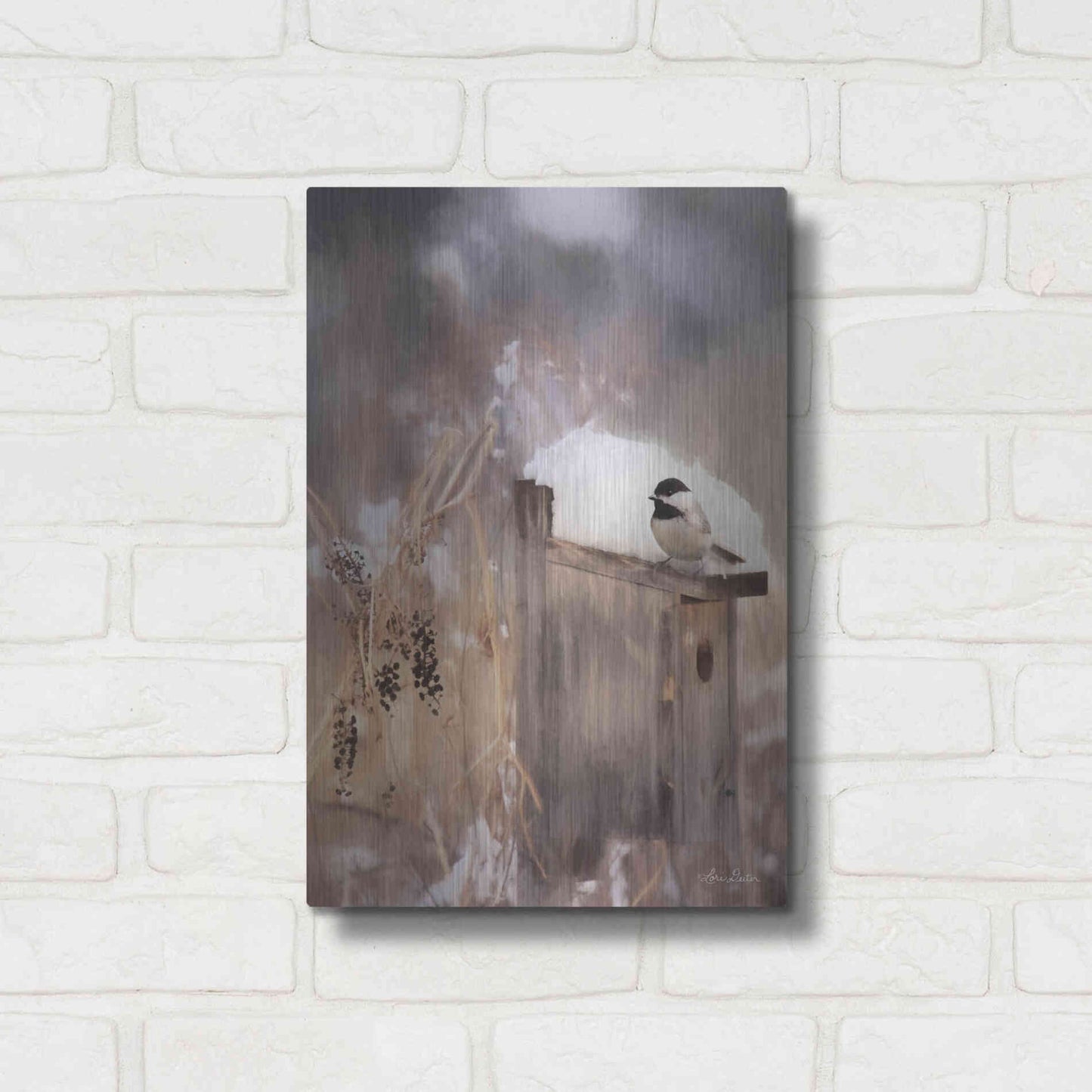 Luxe Metal Art 'Three Weeks Til Spring' by Lori Deiter, Metal Wall Art,12x16