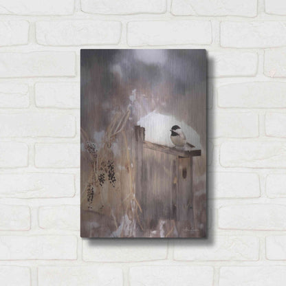 Luxe Metal Art 'Three Weeks Til Spring' by Lori Deiter, Metal Wall Art,12x16