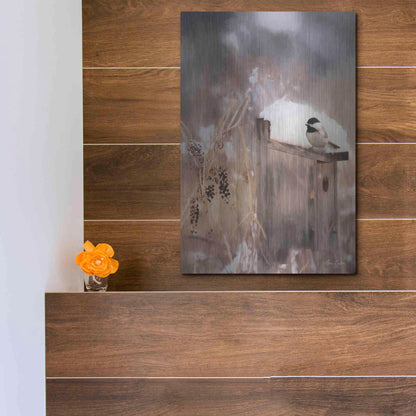 Luxe Metal Art 'Three Weeks Til Spring' by Lori Deiter, Metal Wall Art,12x16