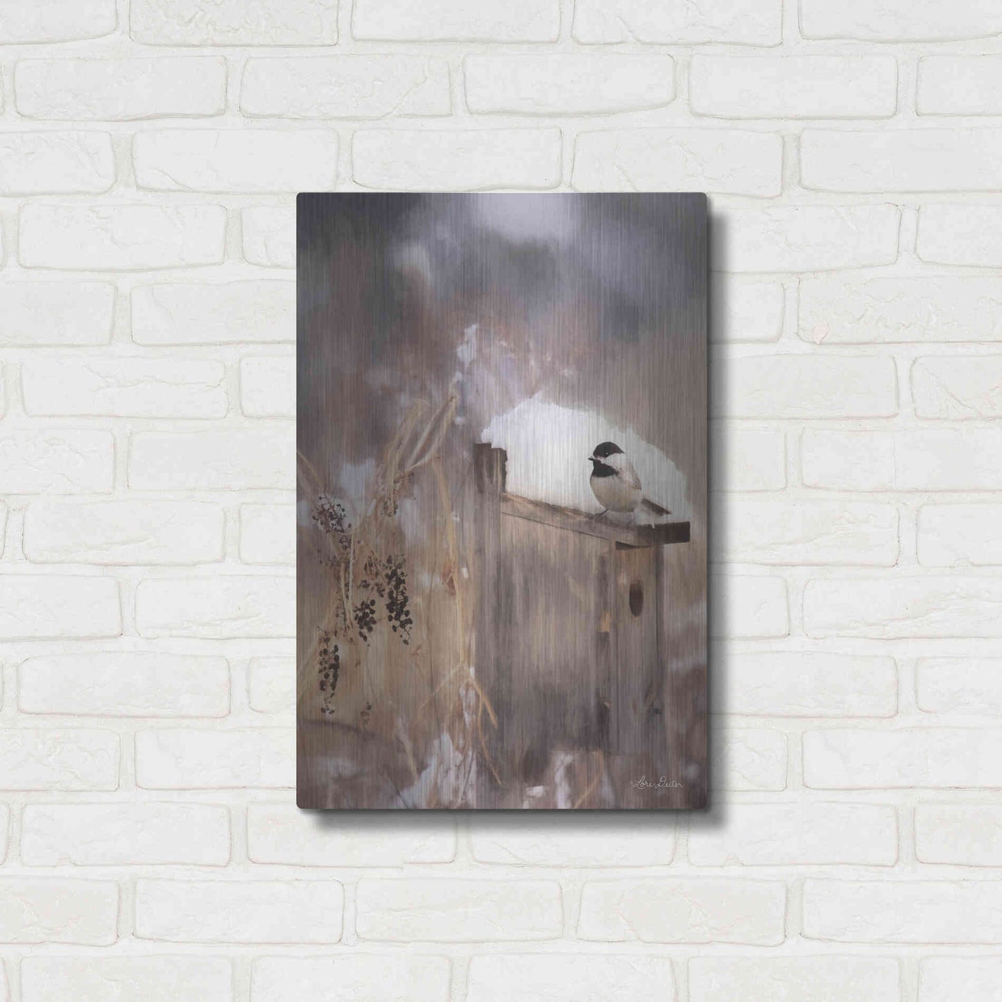 Luxe Metal Art 'Three Weeks Til Spring' by Lori Deiter, Metal Wall Art,16x24