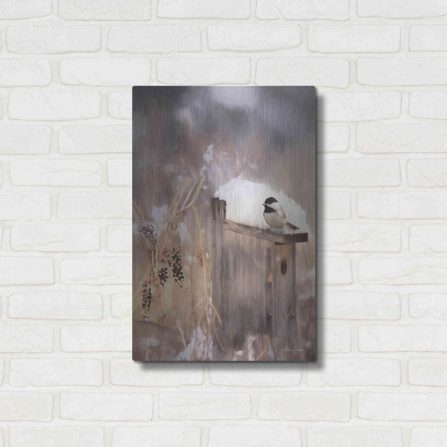 Luxe Metal Art 'Three Weeks Til Spring' by Lori Deiter, Metal Wall Art,16x24
