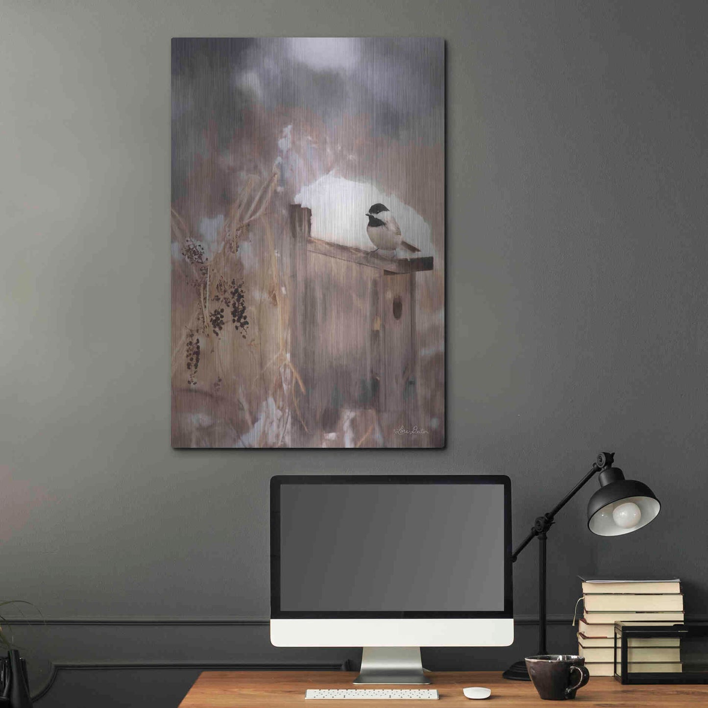 Luxe Metal Art 'Three Weeks Til Spring' by Lori Deiter, Metal Wall Art,24x36