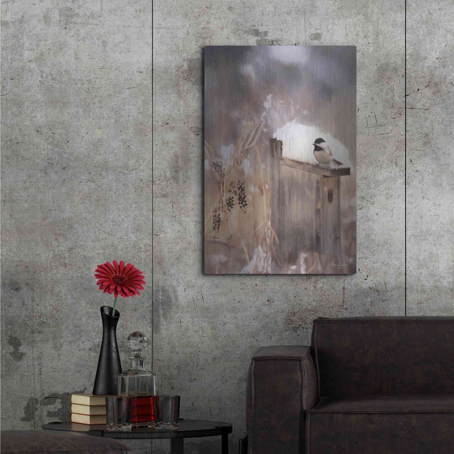 Luxe Metal Art 'Three Weeks Til Spring' by Lori Deiter, Metal Wall Art,24x36