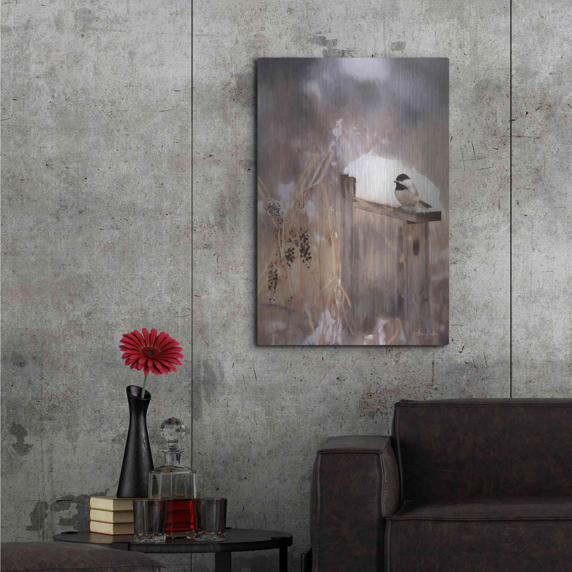 Luxe Metal Art 'Three Weeks Til Spring' by Lori Deiter, Metal Wall Art,24x36