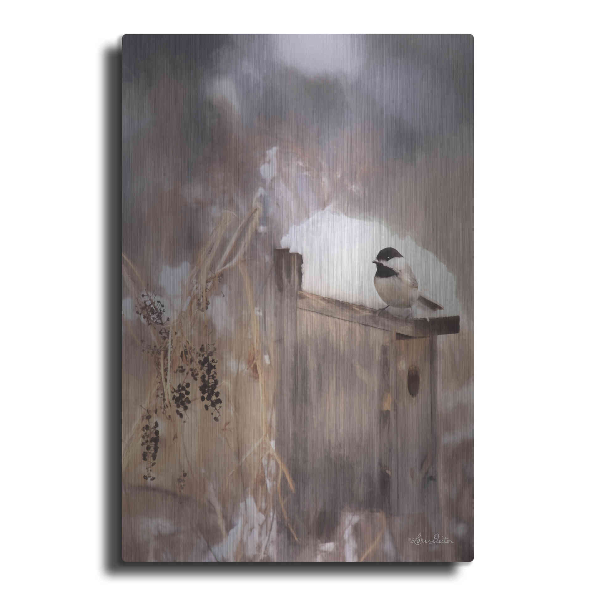 Luxe Metal Art 'Three Weeks Til Spring' by Lori Deiter, Metal Wall Art