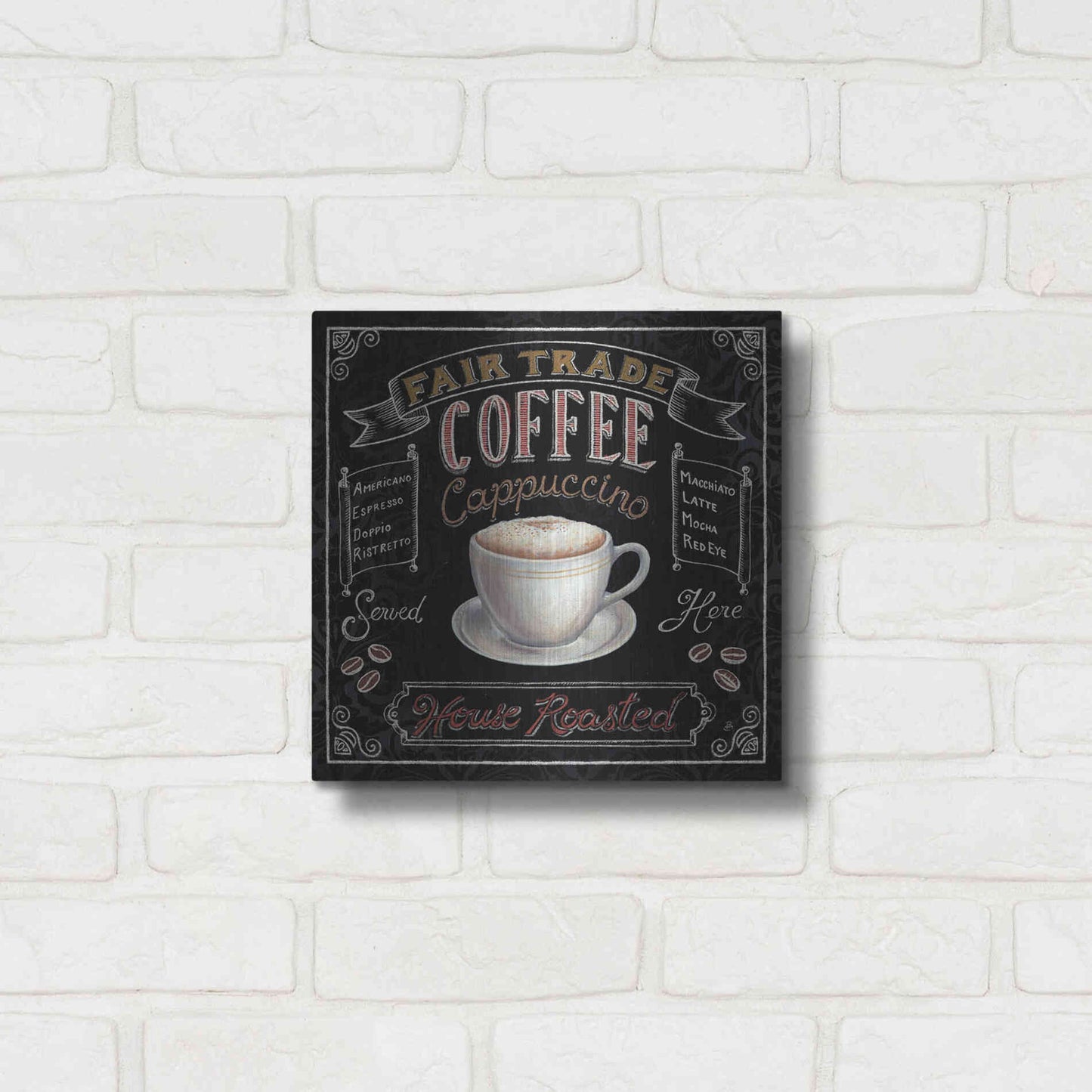 Luxe Metal Art 'Morning Treat Square I' by Daphne Brissonet, Metal Wall Art,12x12