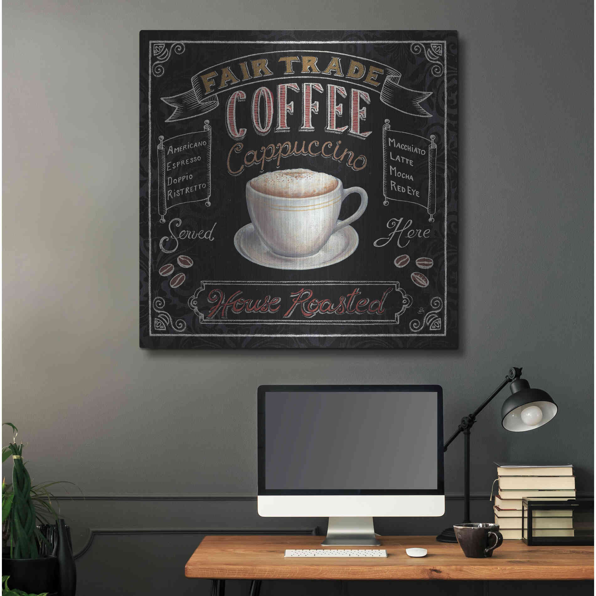 Luxe Metal Art 'Morning Treat Square I' by Daphne Brissonet, Metal Wall Art,36x36