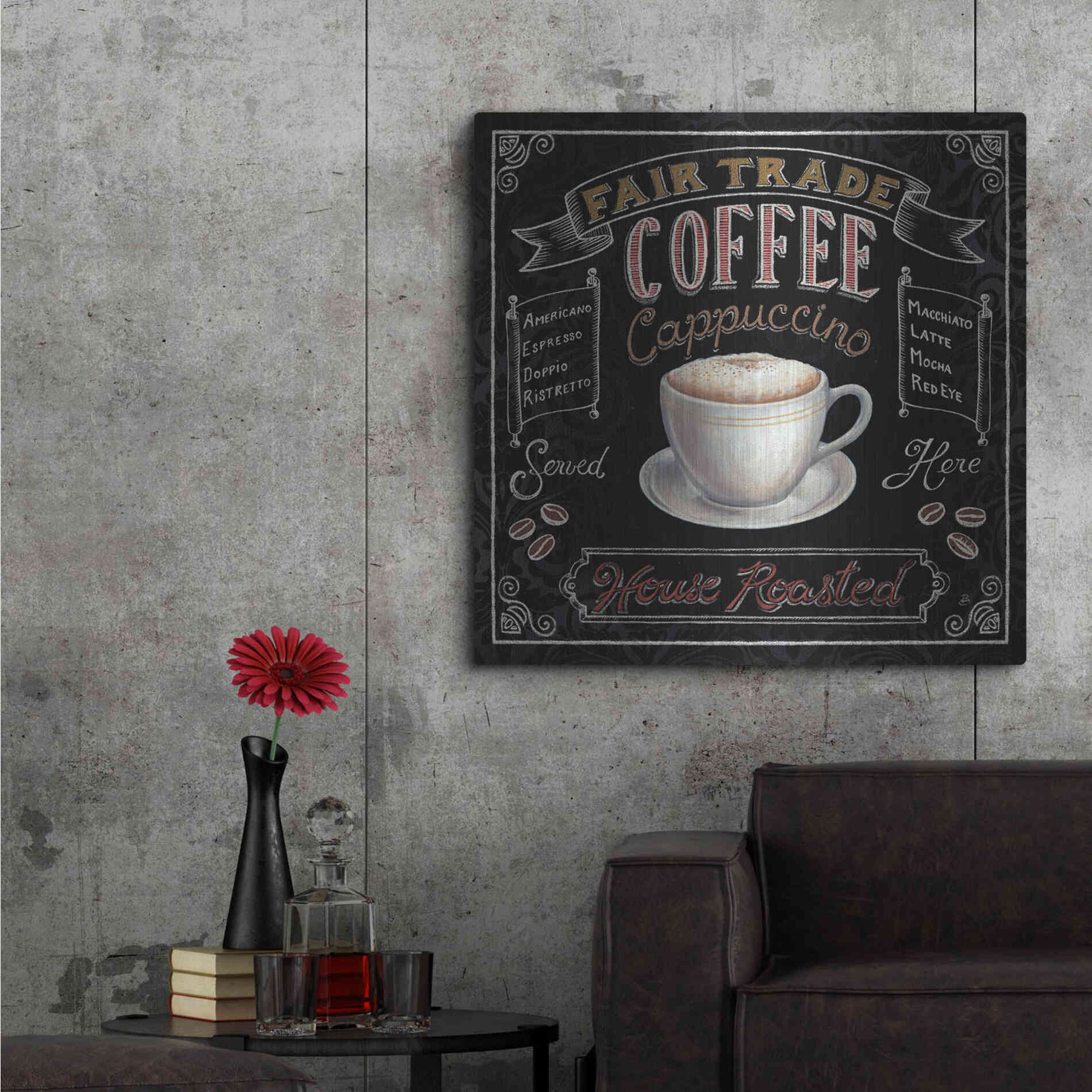 Luxe Metal Art 'Morning Treat Square I' by Daphne Brissonet, Metal Wall Art,36x36