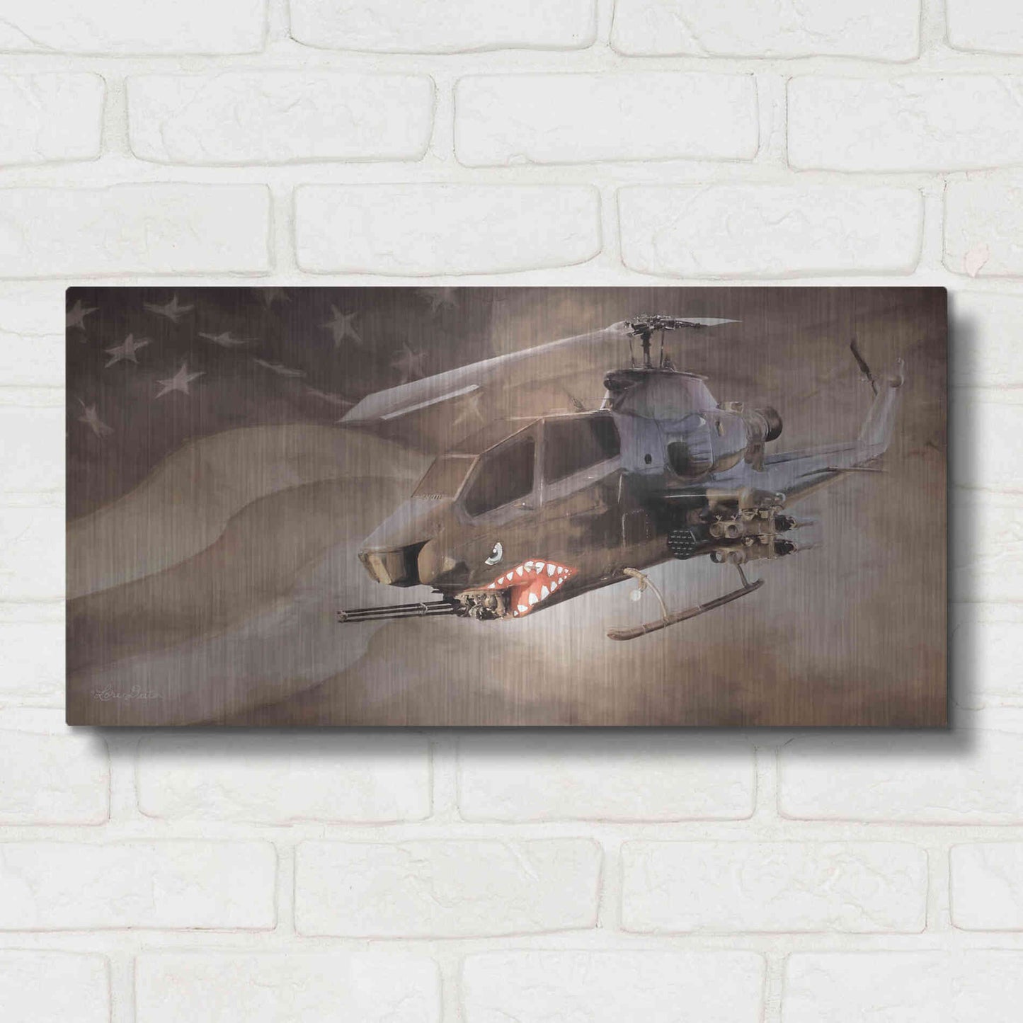 Luxe Metal Art 'Freedom Fighter' by Lori Deiter, Metal Wall Art,24x12