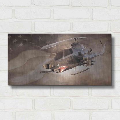 Luxe Metal Art 'Freedom Fighter' by Lori Deiter, Metal Wall Art,24x12