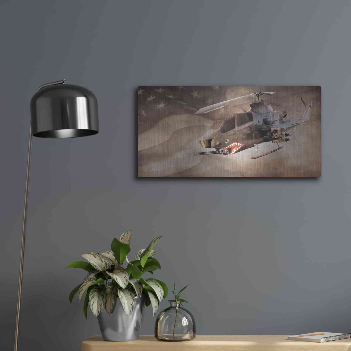 Luxe Metal Art 'Freedom Fighter' by Lori Deiter, Metal Wall Art,24x12