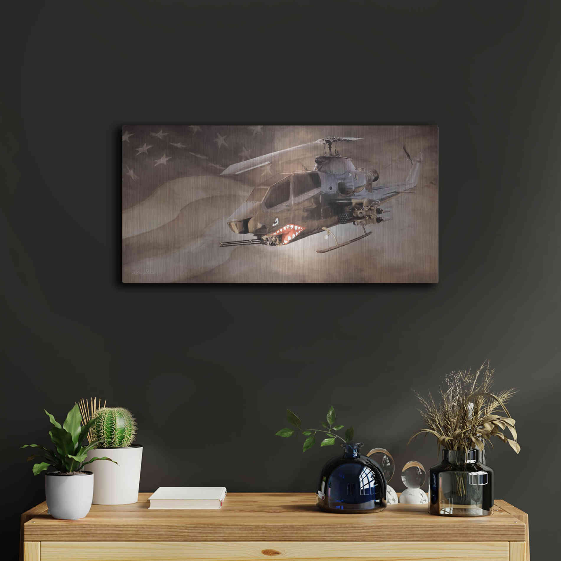 Luxe Metal Art 'Freedom Fighter' by Lori Deiter, Metal Wall Art,24x12