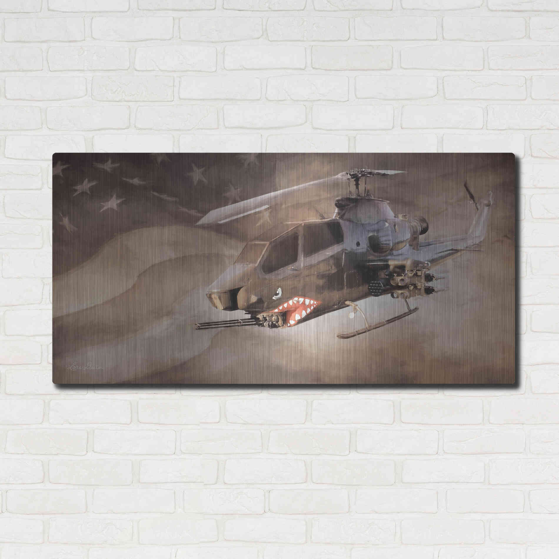 Luxe Metal Art 'Freedom Fighter' by Lori Deiter, Metal Wall Art,48x24