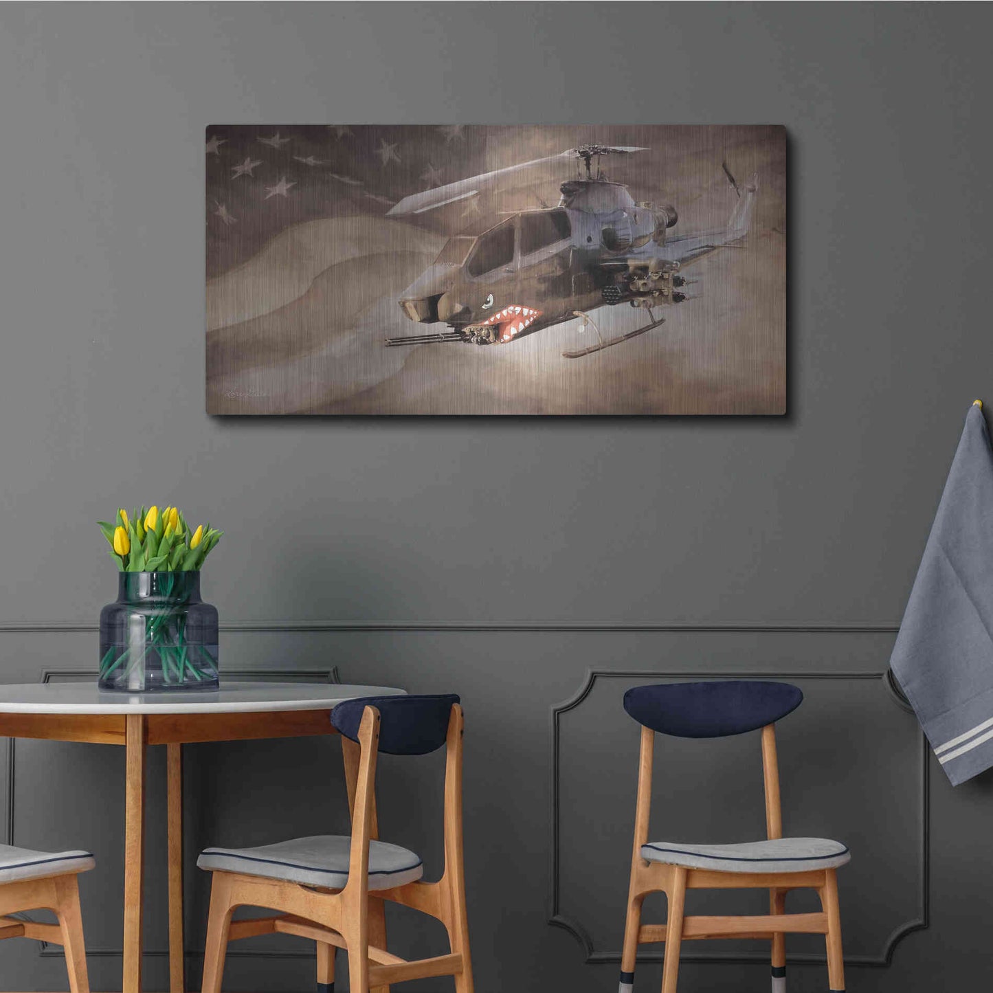 Luxe Metal Art 'Freedom Fighter' by Lori Deiter, Metal Wall Art,48x24