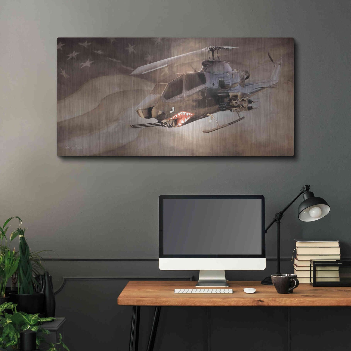 Luxe Metal Art 'Freedom Fighter' by Lori Deiter, Metal Wall Art,48x24