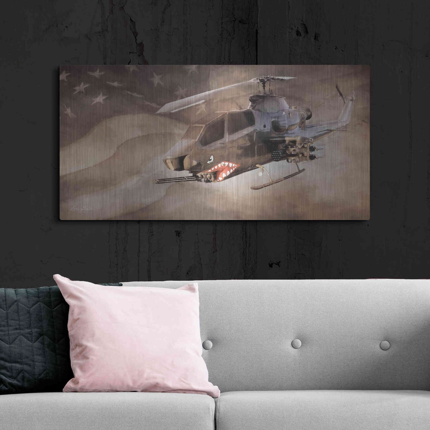 Luxe Metal Art 'Freedom Fighter' by Lori Deiter, Metal Wall Art,48x24