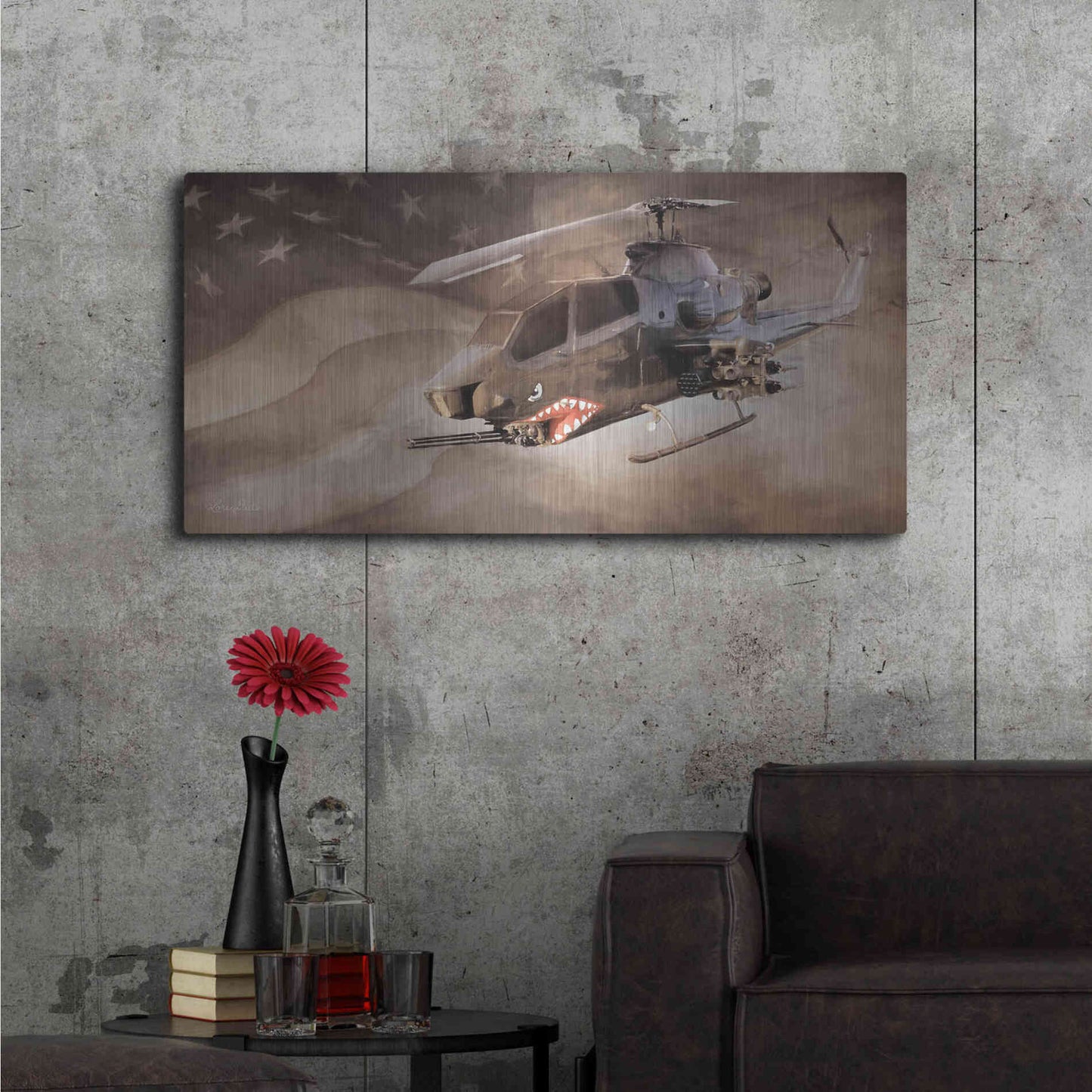 Luxe Metal Art 'Freedom Fighter' by Lori Deiter, Metal Wall Art,48x24