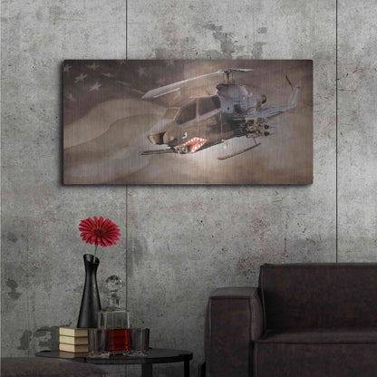 Luxe Metal Art 'Freedom Fighter' by Lori Deiter, Metal Wall Art,48x24