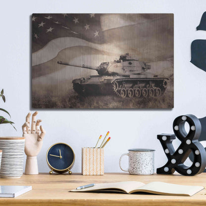 Luxe Metal Art 'The Liberator Tank' by Lori Deiter, Metal Wall Art,16x12