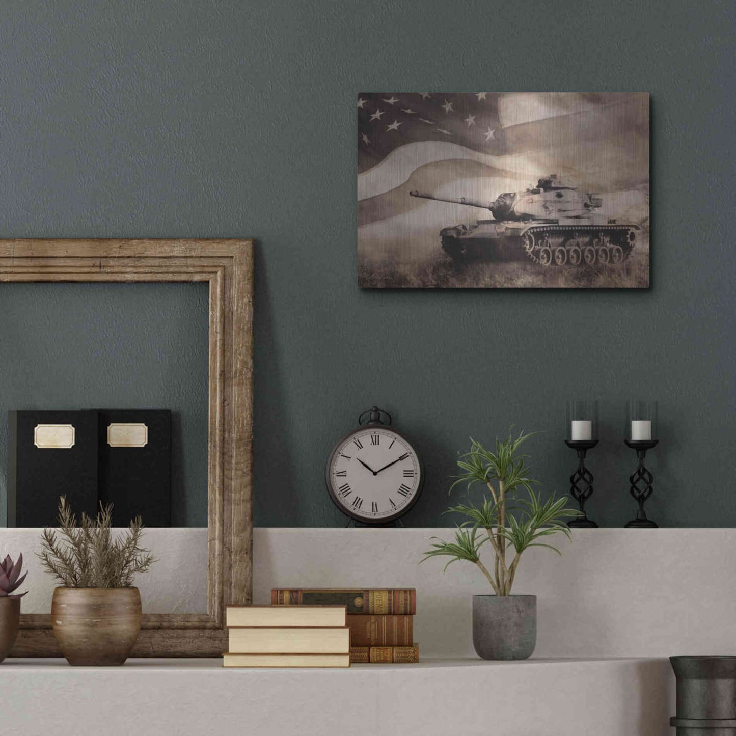 Luxe Metal Art 'The Liberator Tank' by Lori Deiter, Metal Wall Art,16x12