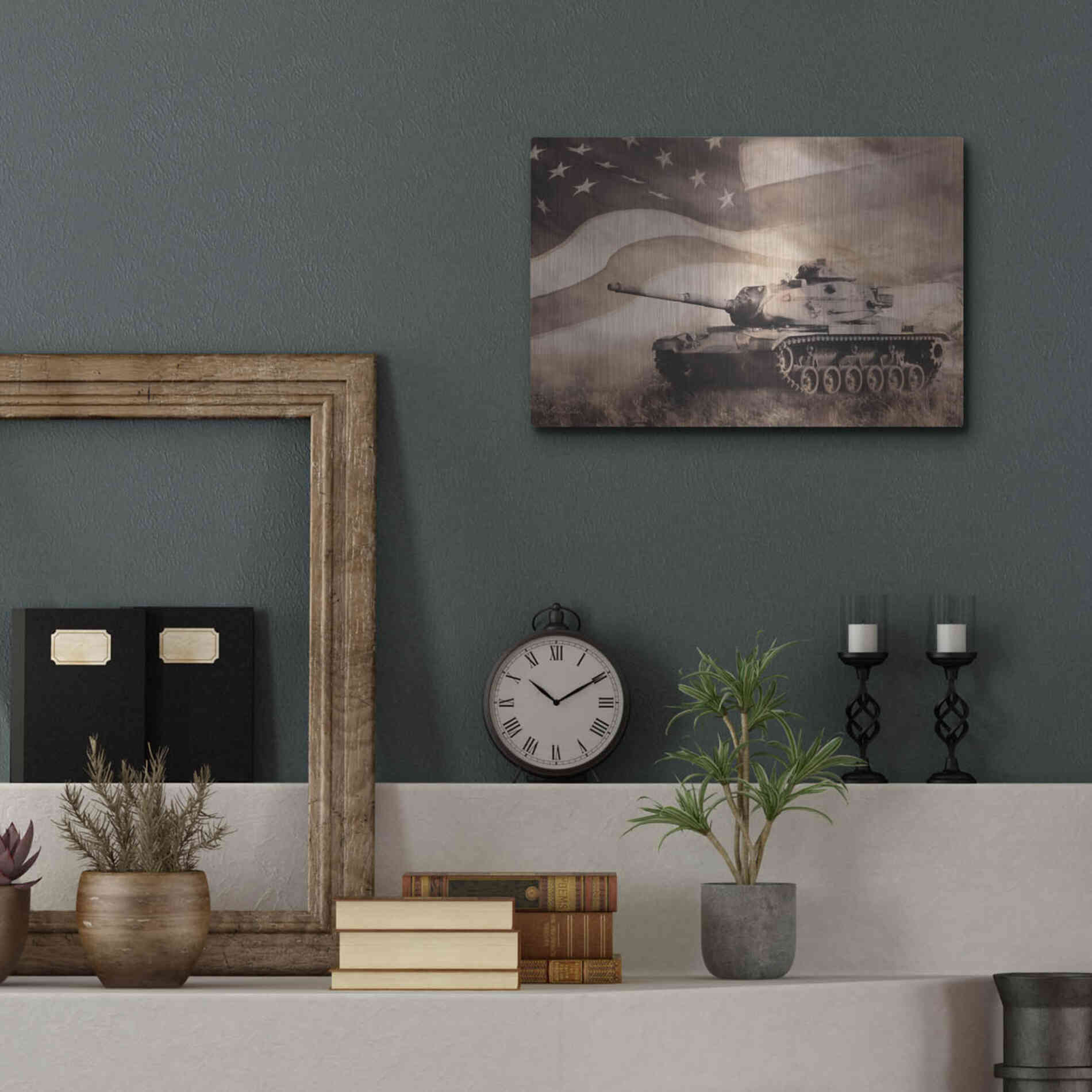 Luxe Metal Art 'The Liberator Tank' by Lori Deiter, Metal Wall Art,16x12